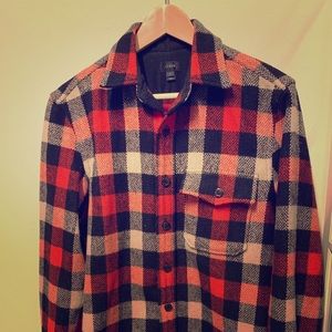 Flannel wool outer jacket